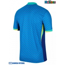Camisa de Futebol Brasil Equipamento Secundário Mulheres Copa America 2024 Manga Curta